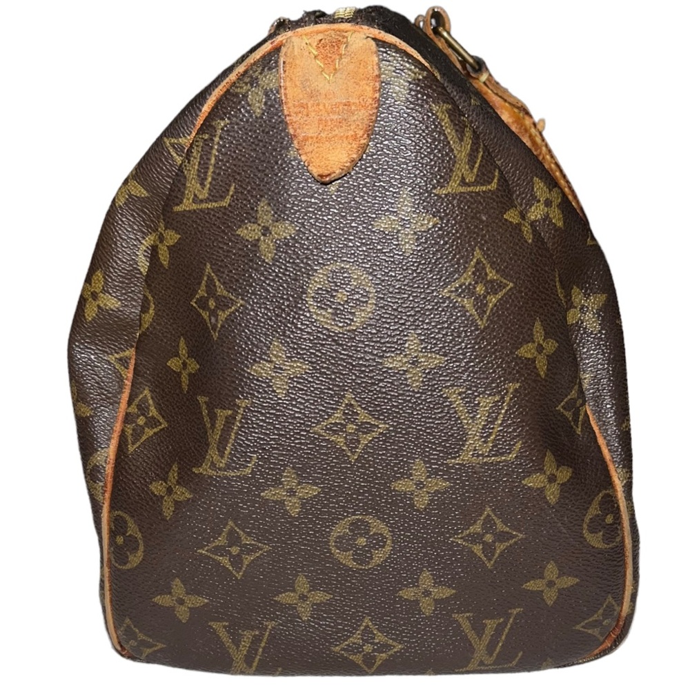 LOUIS VUITTON Speedy 30 VI1902 Authentic Vintage Bag Satchel Purse + LV Lock/Key - Picture 5 of 16